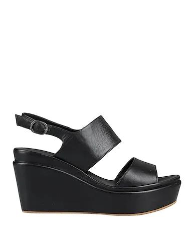 Black Leather Sandals