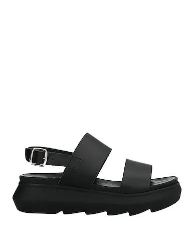 Black Leather Sandals