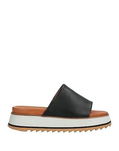 Black Leather Sandals