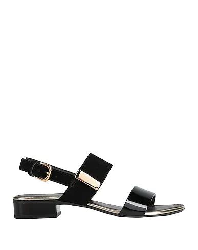 Black Leather Sandals