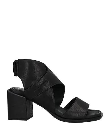 Black Leather Sandals