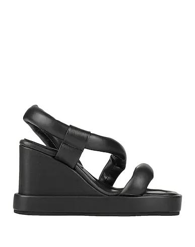 Black Leather Sandals