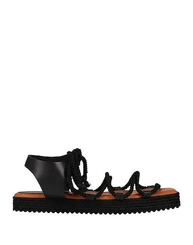 Black Leather Sandals