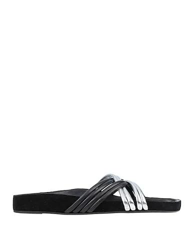 Black Leather Sandals