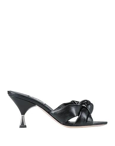 Black Leather Sandals