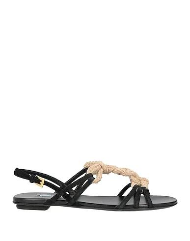 Black Leather Sandals