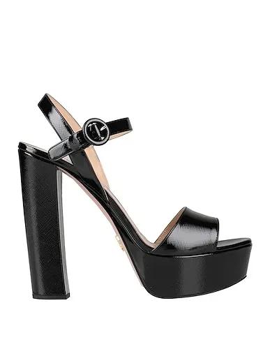 Black Leather Sandals