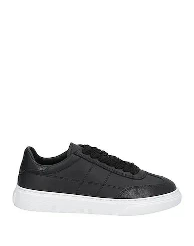 Black Leather Sneakers