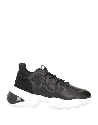 Black Leather Sneakers