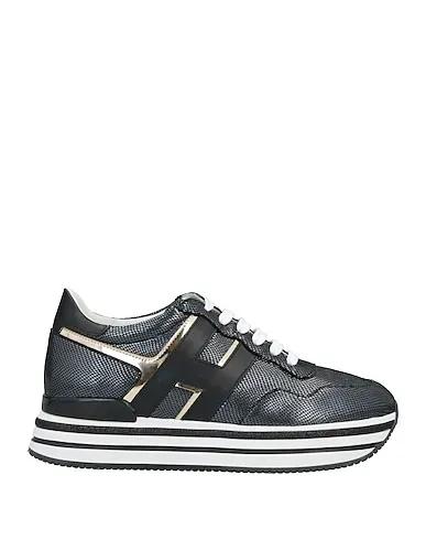 Black Leather Sneakers