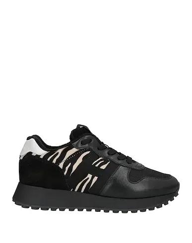 Black Leather Sneakers