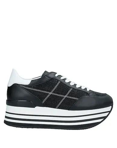 Black Leather Sneakers