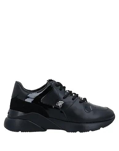 Black Leather Sneakers