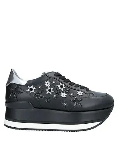 Black Leather Sneakers