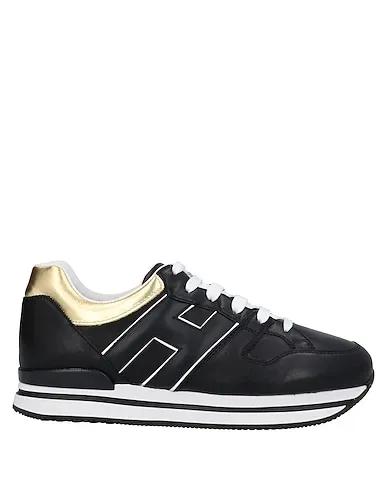 Black Leather Sneakers