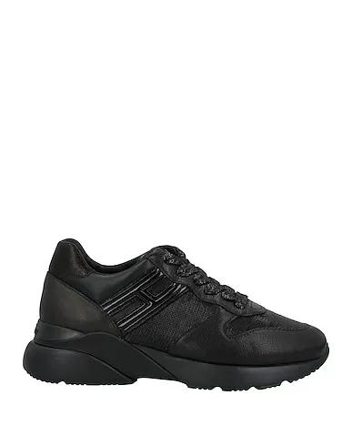 Black Leather Sneakers