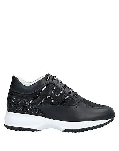 Black Leather Sneakers