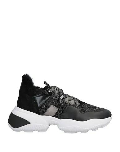 Black Leather Sneakers