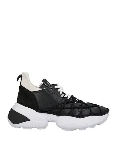 Black Leather Sneakers