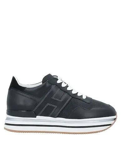 Black Leather Sneakers