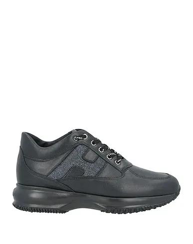 Black Leather Sneakers