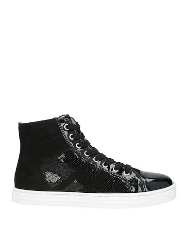 Black Leather Sneakers