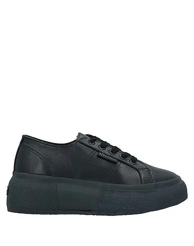 Black Leather Sneakers