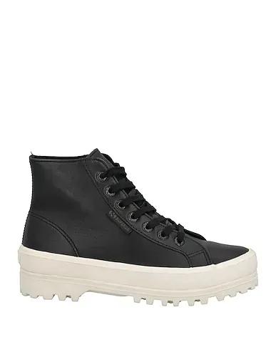 Black Leather Sneakers