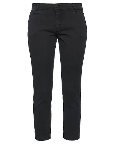 Black Piqué Cropped pants & culottes