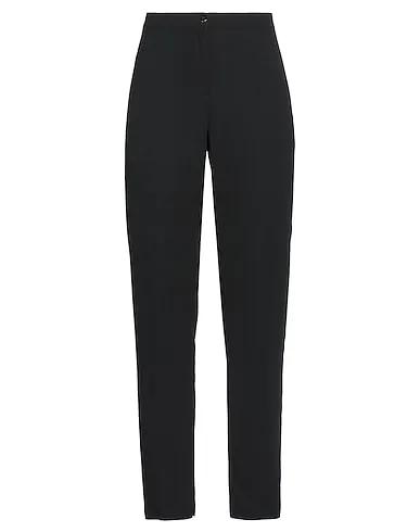 Black Plain weave Casual pants
