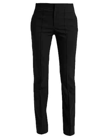 Black Plain weave Casual pants