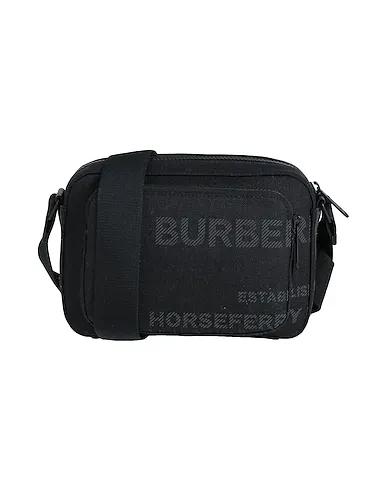 Black Plain weave Cross-body bags