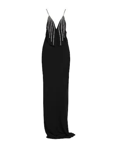 Black Plain weave Elegant dress