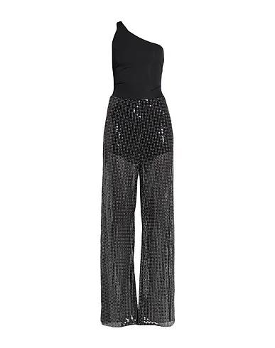 Black Plain weave Jumpsuit/one piece