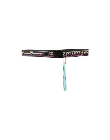 Black Plain weave Regular belt