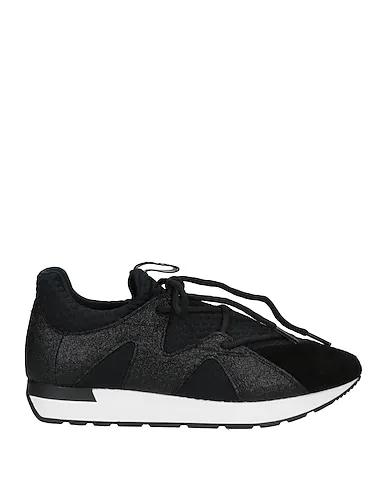 Black Plain weave Sneakers