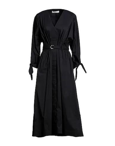 Black Poplin Midi dress