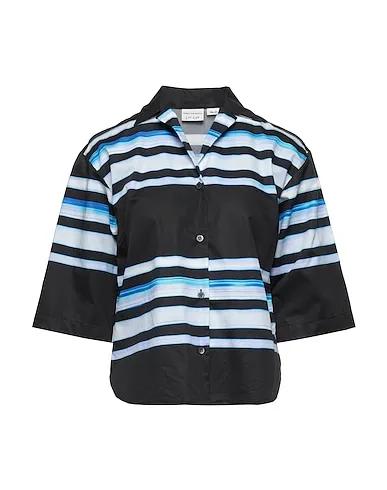 Black Poplin Striped shirt