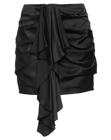 Black Satin Mini skirt