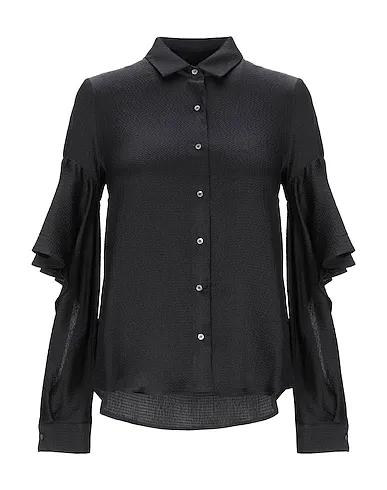 Black Satin Silk shirts & blouses