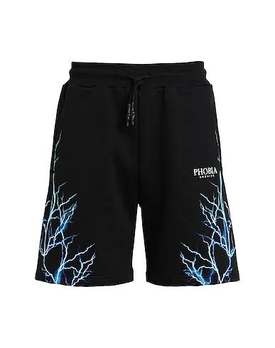 Black Shorts & Bermuda BLACK SHORTS WITH BLUE AND LIGHTBLUE LIGHTNING
