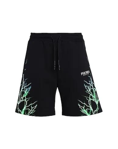Black Shorts & Bermuda BLACK SHORTS WITH GREEN AND LIGHTBLUE LIGHTNING
