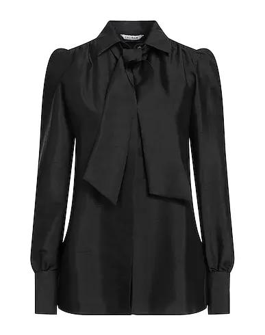Black Silk shantung Shirts & blouses with bow