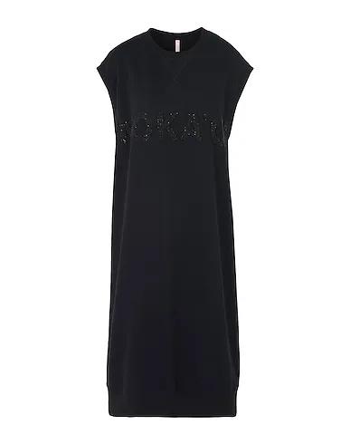 Black Sweatshirt Midi dress "NALU TOP WITH EMBROIDERY"