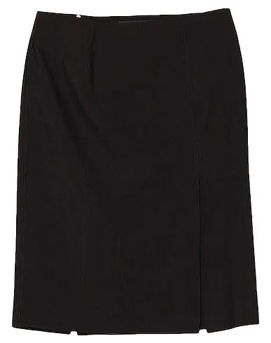 Black Synthetic fabric Midi skirt