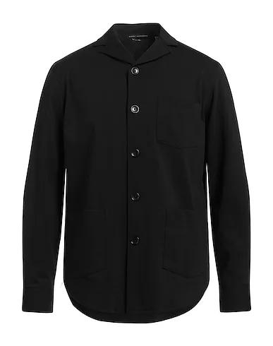 Black Synthetic fabric Solid color shirt