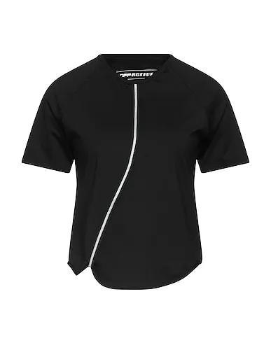 Black Synthetic fabric T-shirt