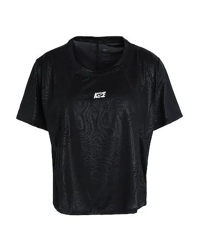Black Synthetic fabric T-shirt W NK DF IC ONE SS TOP CE AOP

