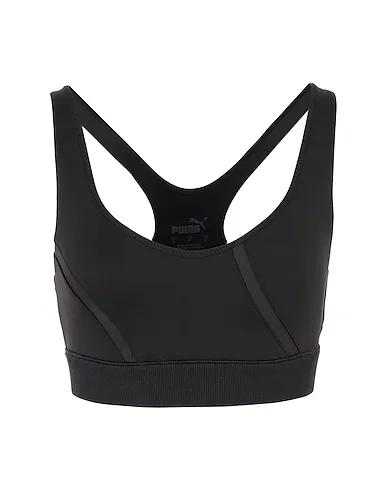 Black Synthetic fabric Top EXHALE Mesh Curve Br

