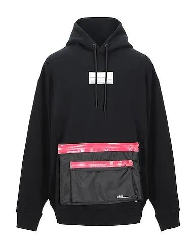 Black Techno fabric Hooded sweatshirt